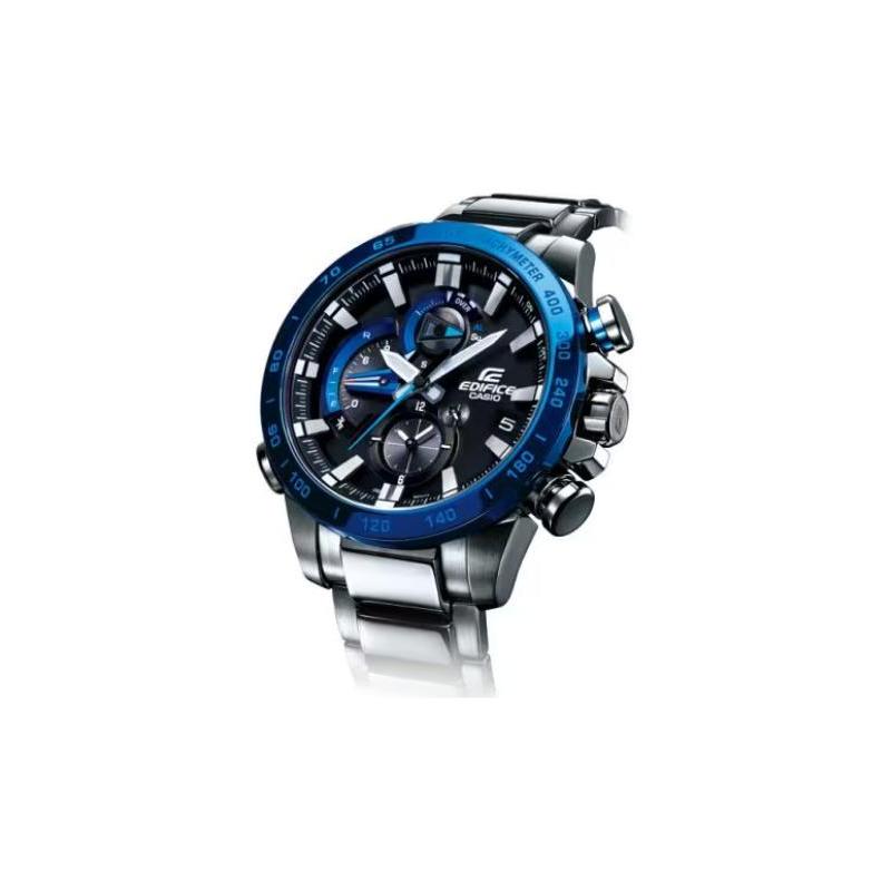 Casio EDIFICE Mode Farbverlauf Beschichtung Business Bluetooth-Verbindung Klassischer Zeiger Quarzwerk Edelstahlarmband Japanisch und EQB-800DB-1A