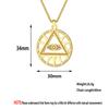 All-Seeing-Eye of Providence Illuminati Pyramid Charm Necklace Round Pyramid Pendant for Men Women Stainless Steel Jewelry New