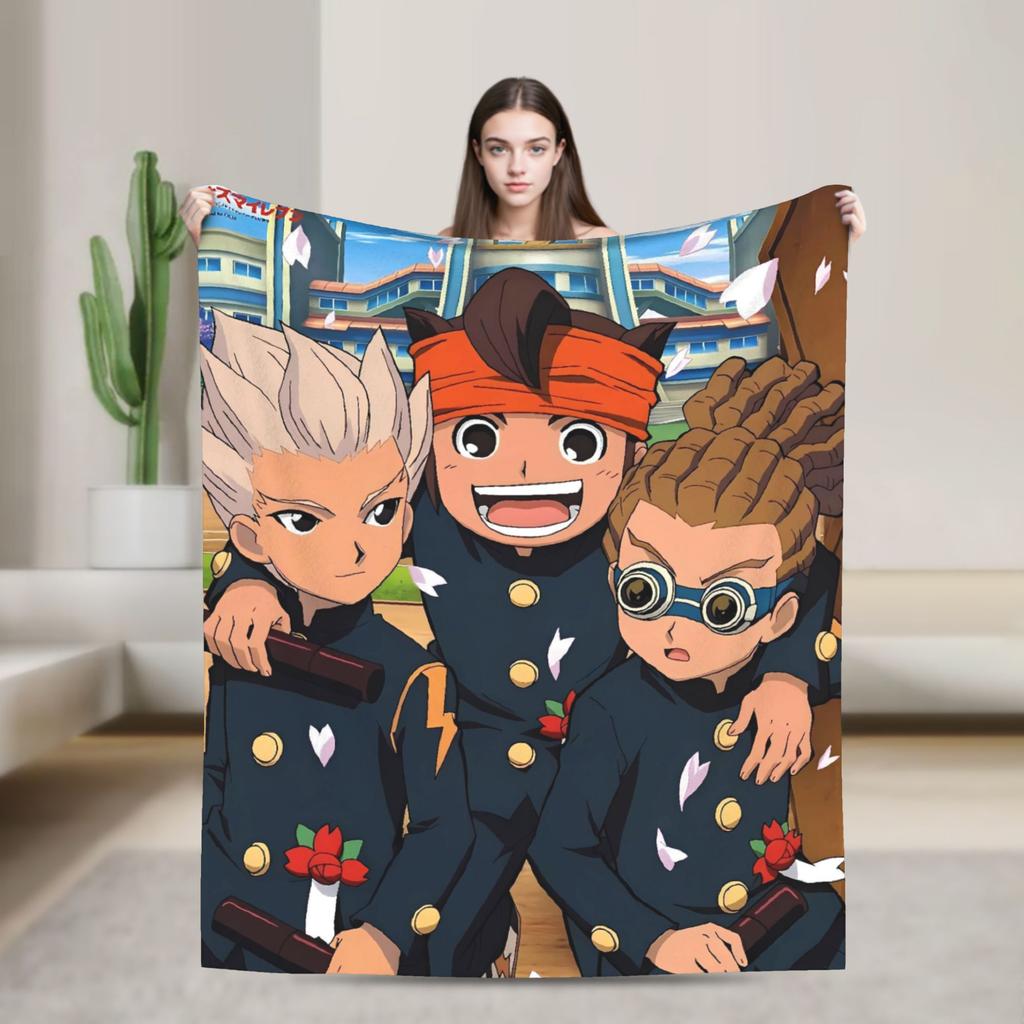 Inazuma Eleven Axel Blaz Gouenji  Blanket  Picnic Flannel Throw Blanket For Couch Bed Super Soft Design Quality Bedspread Gift