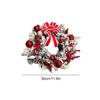 Christmas Vine Cane Wreath Multifunctional Holiday Art Wreath Artificial Decorative Festival Theme for Door Window Fireplace