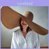 Fashionable Foldable Women Casual Woven Hat With Large Brim For Holidays