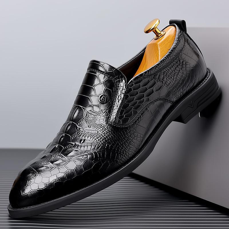 2025 Spring Autumn New Luxury Leather Shoes for Men Fashion Casual Solid Color Dress Shoes Male Retro Spring Autumn Loafers Man