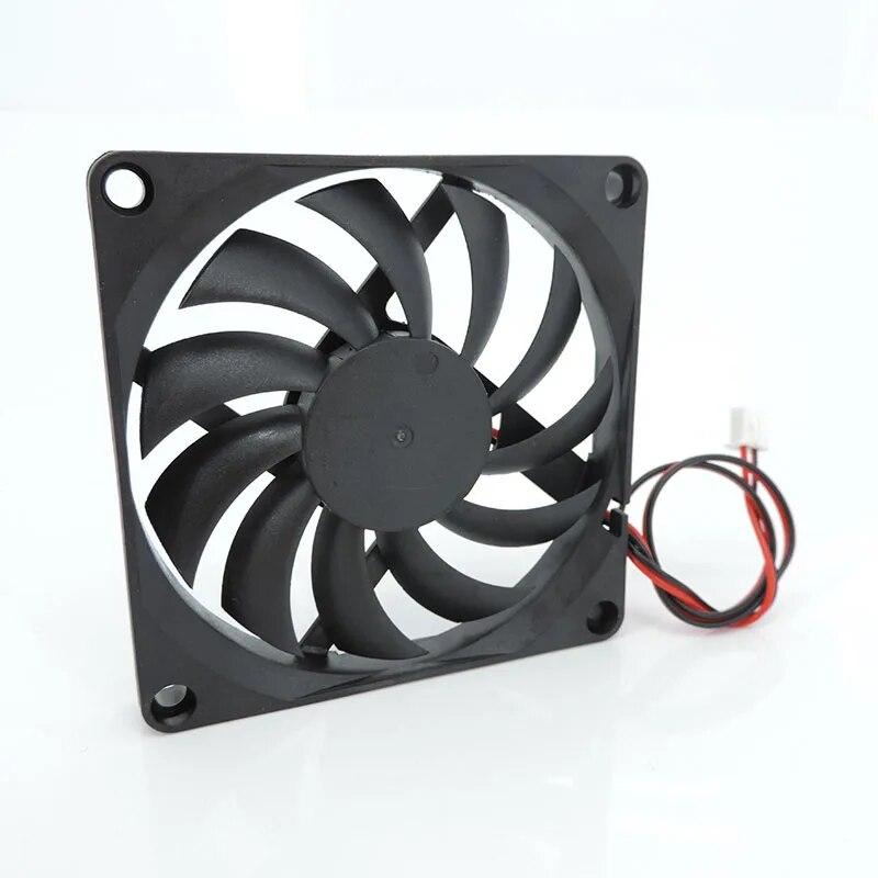8cm 8010 DC 5V 12V 24V wentylator chłodzący bezszczotkowy do części drukarki 3D Reprap DC Cooler 80 x 80 x 10mm plastikowy wentylator 2pin