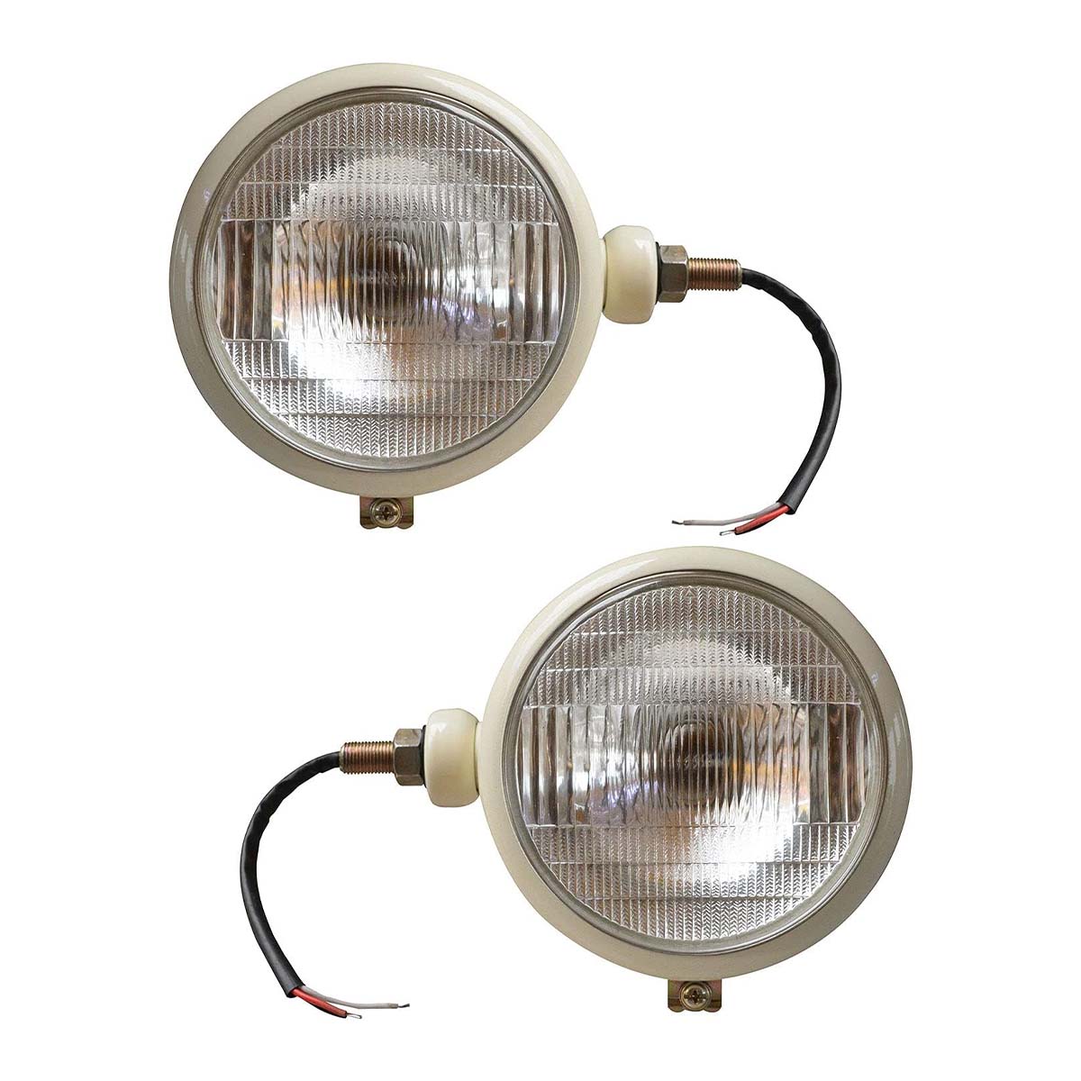 

APSMOTIV Tractor Lights 12V Complete Ivory Tractor Headlight Assembly Compatible With Ford 8N, 9N, 2N, ford 8n headlights 12v New Holland 600, 800 слоновая кость