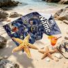 Custom Name Personalized Batman Print Beach Towel, for Trip Camping Beach Party Home Decor, Birthday Gift for Family & Friends