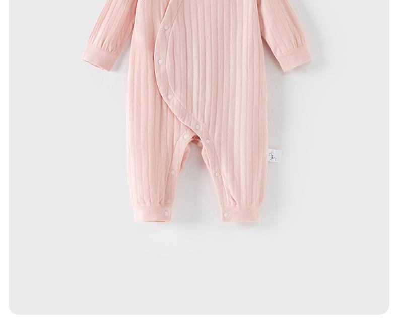 Unisex Pure Cotton Newborn Long Sleeve Bodysuit for Spring and Autumn