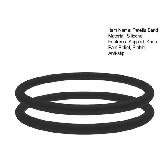 2 ks podpůrný popruh na patelární šlachu silikonový úleva od bolesti kolene stabilizační pás na patelu pro basketbal turistiku fotbal běh skokany