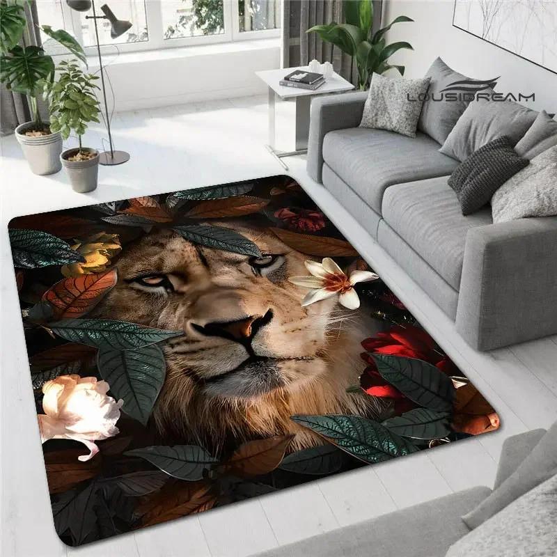 3D Lion Printed Carpet non-slip Carpet kitchen mats for floor decoracion anime rug Fashion yoga mat bedroom decor birthday gift