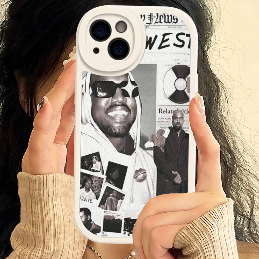 American K-Kanye Pop Rapper W-West Phone Case For IPhone 16 15 14 13 12 11 Pro Max Plus Shockproof Leather Cover