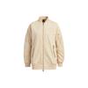 Neo Solid Color Print Logo Zip-Up Warm Jacket Women Outerwear Khaki IB2725