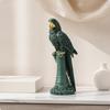 Parrot Figurine FeatherTextured Resin Statue Ornamental Base Decorative Bird Ornament a Style