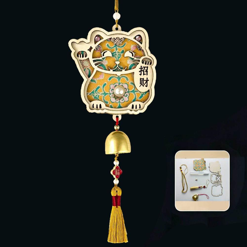 Traditional Wind Chime Pendant Unfinished Pearl Wind Chime Material Set  Backpack Decoration Set 2