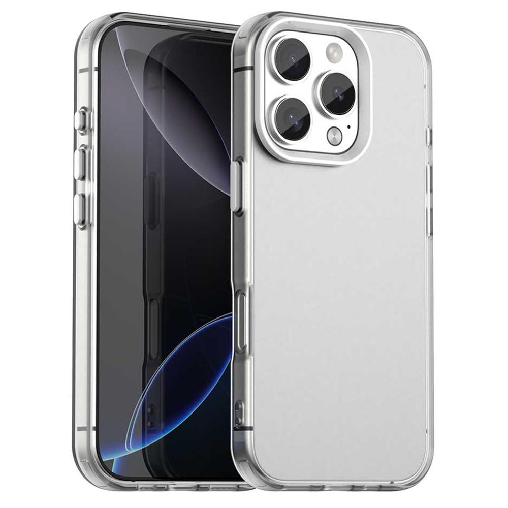 For iPhone 16 Pro Case PC+TPU+PET Matte Anti-Drop Phone Back Cover