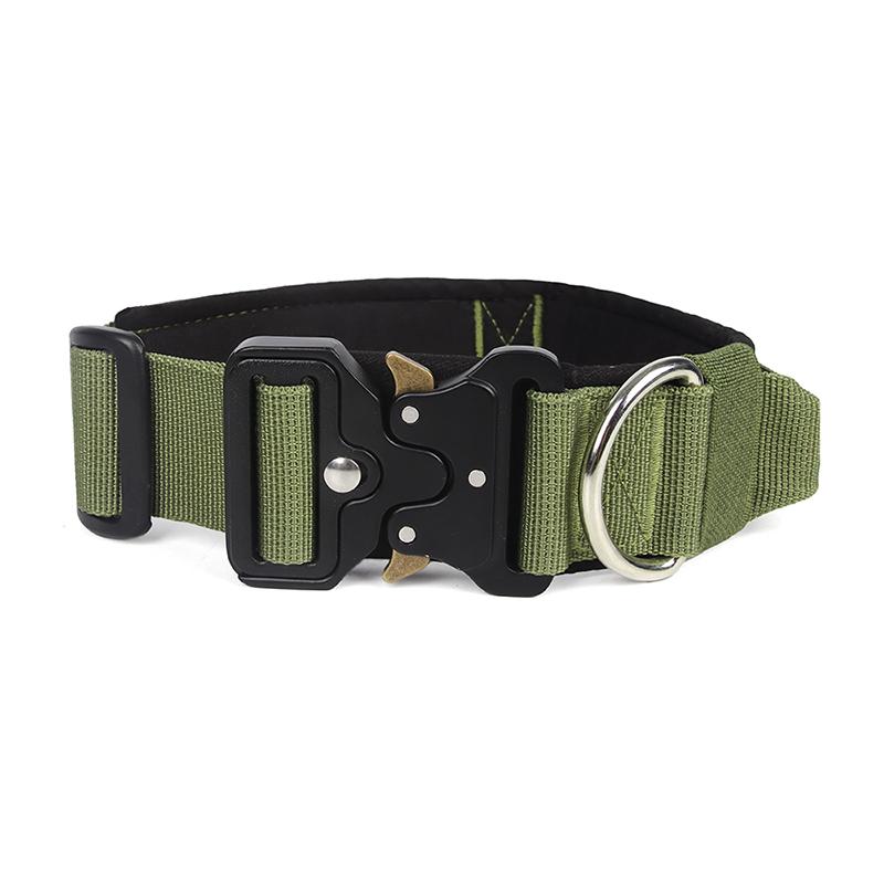 Adjustable Tactical Dog Collar Suitable For Medium Large Dogs Walking Training Collar Labrador Husky French Bulldog Collars Dog Supplies Decor
