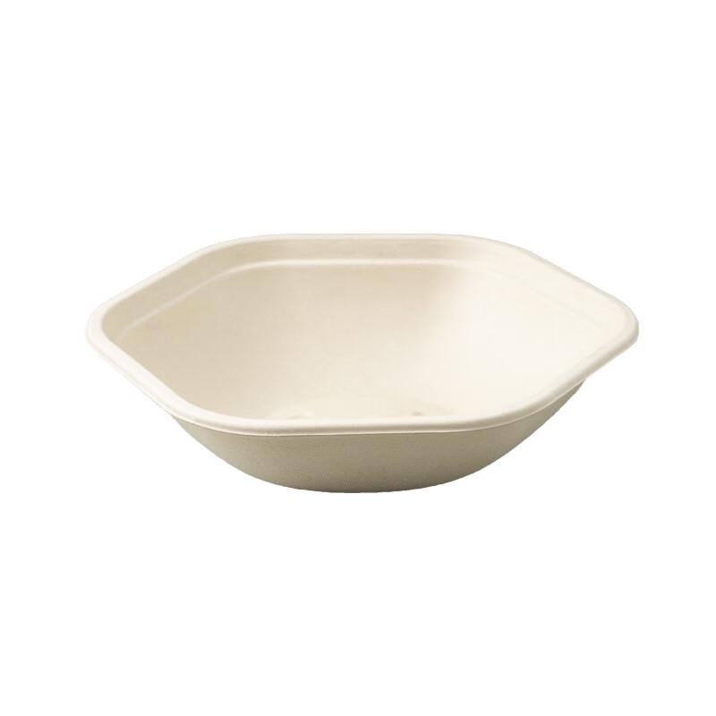 850ml Thickened Disposable Pulp Oval Food Containers (No Lid, 100-Pack)