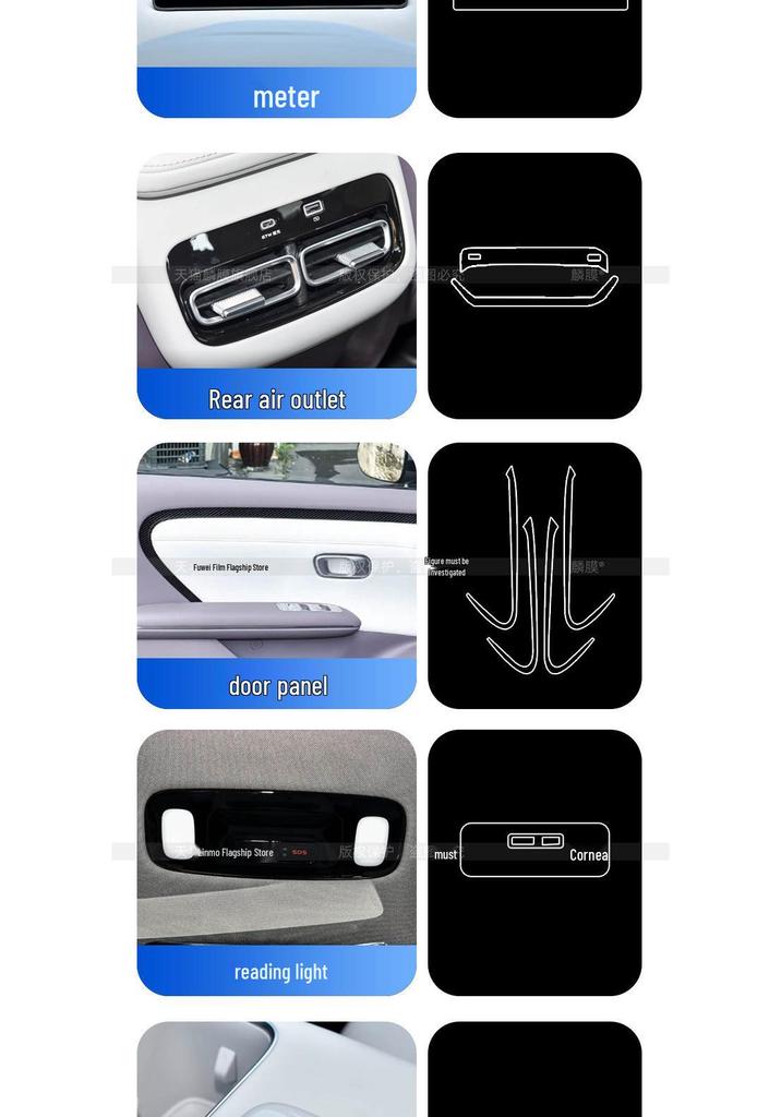 Changan Qiyuan A06 Navigation Screen Protector and Gear Shift Knob Cover
