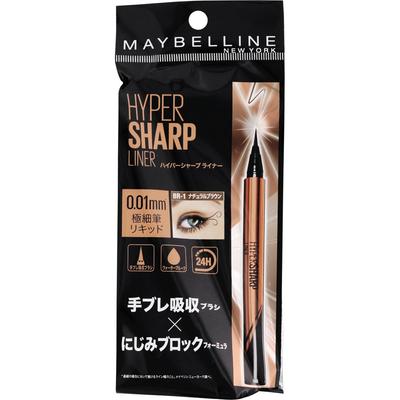 Hyper Sharp Liner R BR-1 természetes barna szem smink szemceruza 1. Enyhén emelje fel a szemhéjat az ujjaival, tartsa függőlegesen a szemceruzát, és húzzon egy vonalat a kettő között