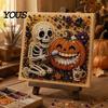 Manual Art Activities Ghost Faux Pearl Kit, Halloween Painting DIY Cute Festive Room Decor Absurd Skeleton 3D Craft Kit for Adults, Holiday
