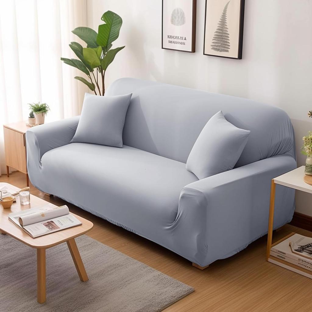 Solid Color Elastic Sofa Covers for Living Room Thicken Sectional Corner Slipcovers Couch Cover L Shape Need Buy 2PCS Cover