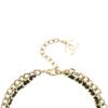 CHANEL Double C Fashion Love Double C Metal and Lambskin Necklace Women's Black