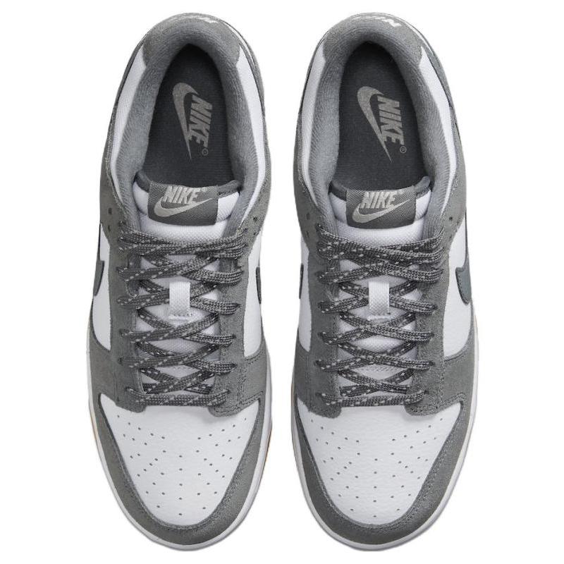 Nike Dunk "Grey Gum" Protiskluzové Tlumící Nízké Skate Boty Unisex Bílá Šedá FV0389-100
