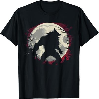 Werewolf Full Moon Creepy Monster Folklore T-Shirt