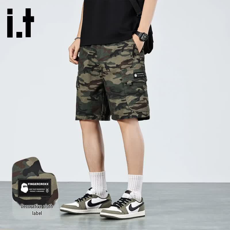 Fingercroxx Men s Pure Cotton Camo Cargo Shorts XL