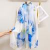 Stoles Wraps Silk Scarf Foulard Female Scarves Wraps Hijab Bandana Women Large-size Beach Shawls Muslim HijabsTravel Sunscreen