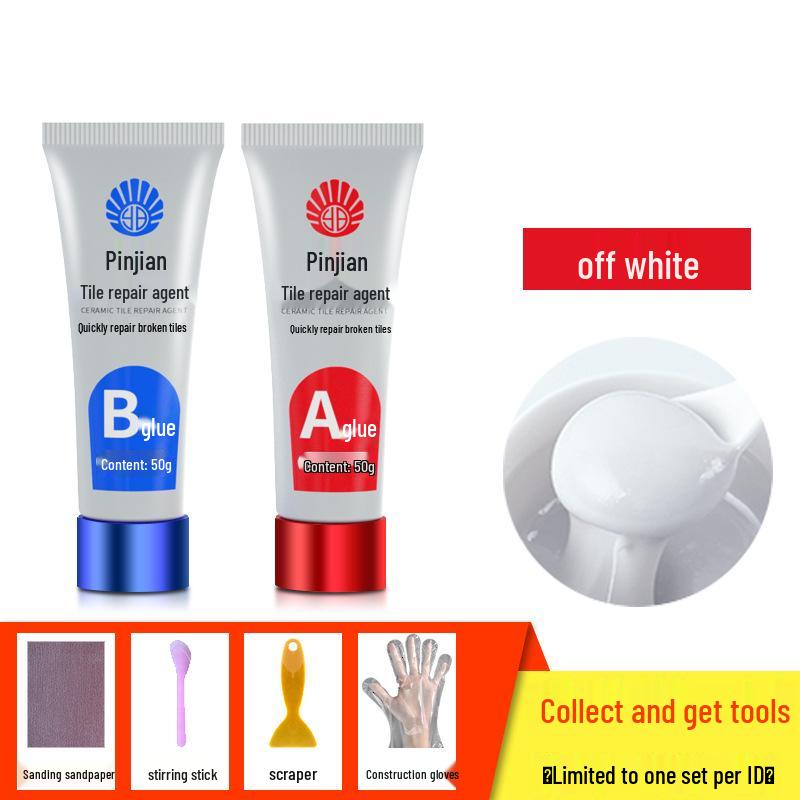 Glazed Marble & Ceramic Tile Repair Paste for Cracks and Holes