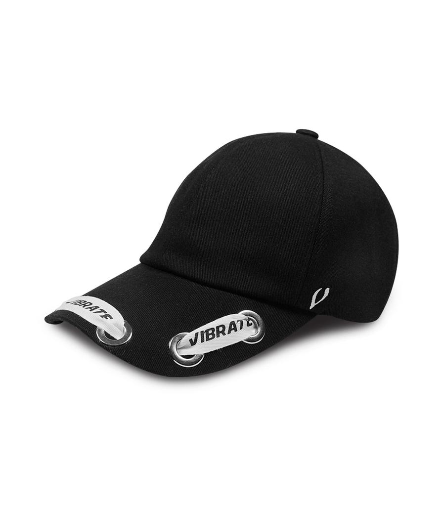 VIBRATE Black Line - Punching Six Hole Ball Cap (Black)