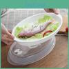 Plate With Transparent Fish Steamed Fish Steamer Cover Microwaveable Pan Cooking Dish Home Kitchen