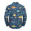 Men's Loose Fit Long Sleeve Shirt Hawaiian Style Retro Casual Button Down Shirt with Spread Collar Suitable for Spring and Autumn Wear