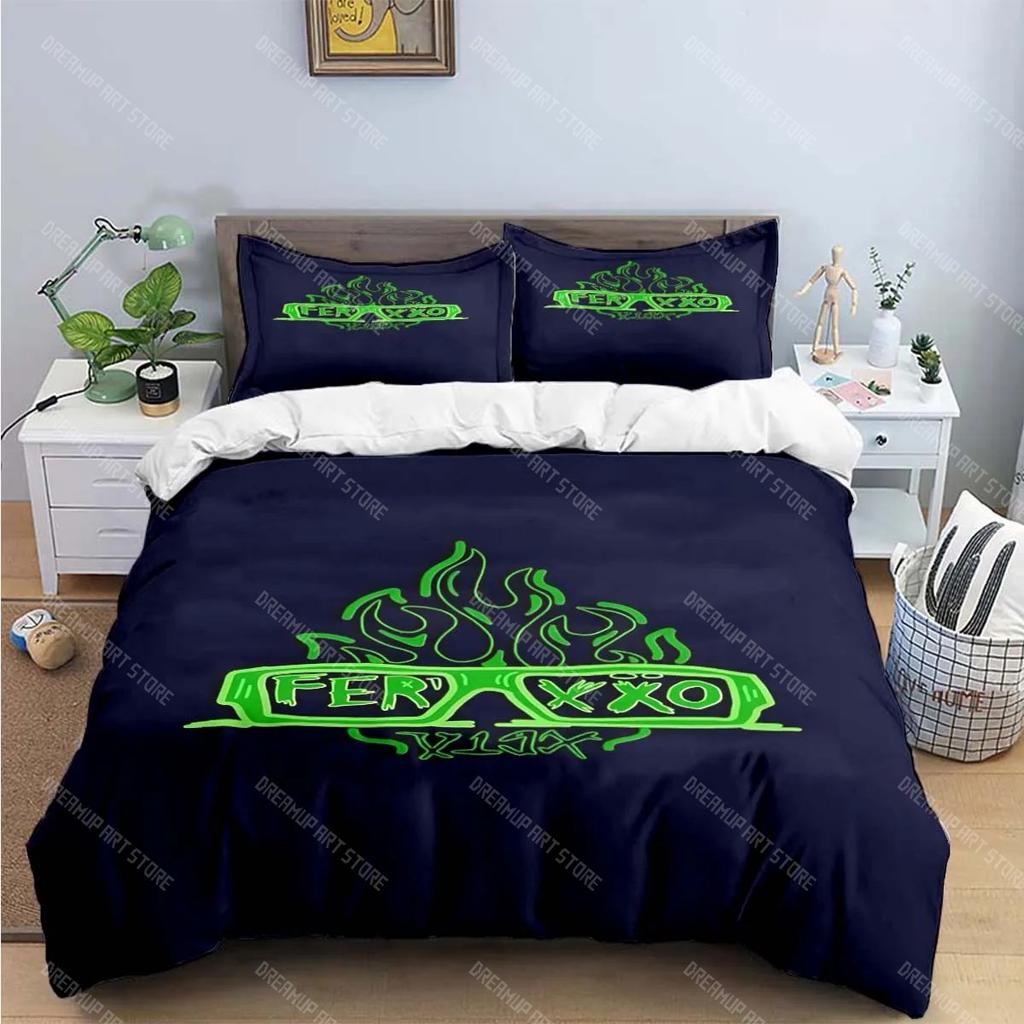 Fashion Pop Singer Ferxxo Feid Print Bedding Sets Bed Supplies Set Duvet Cover Bed Comforter Set Bedding Set Luxury BirthdayGift