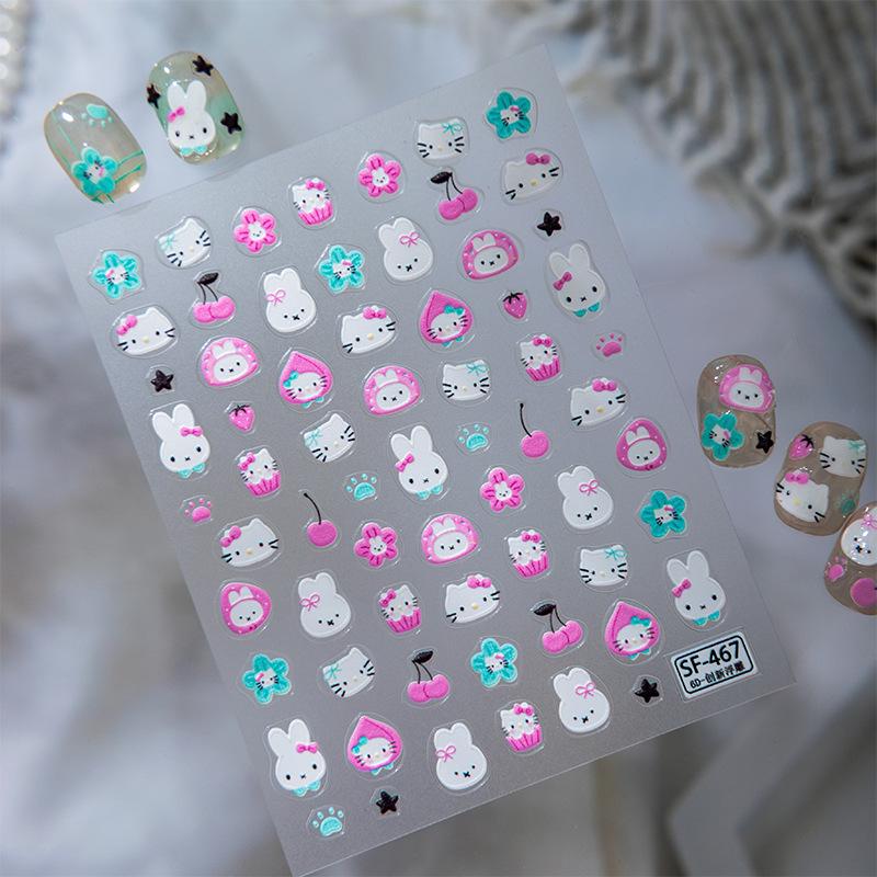 Himmel Koreanisch Hello Kitty Geprägte Nagelkunst & Planer-Aufkleber