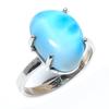 Natural Republic Larimar Gemstone 925 Solid Sterling Silver Gift Ring S.8 Q4C48