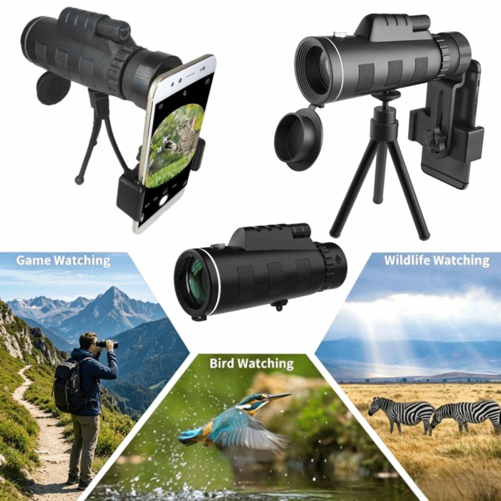 12X HD Zoom Telescope BAK4 Portable Monocular Telescope Mobile Phone Photography