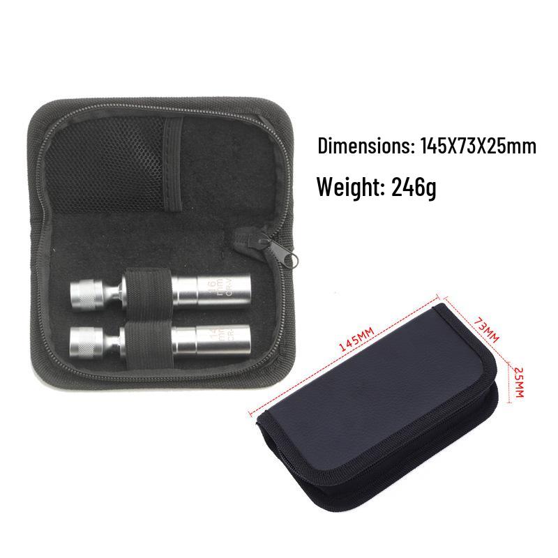 Universal 5-Piece Spark Plug Socket Set - 14MM Metric, 5/8  Imperial, 9/16  Extended Tool for Auto Repair