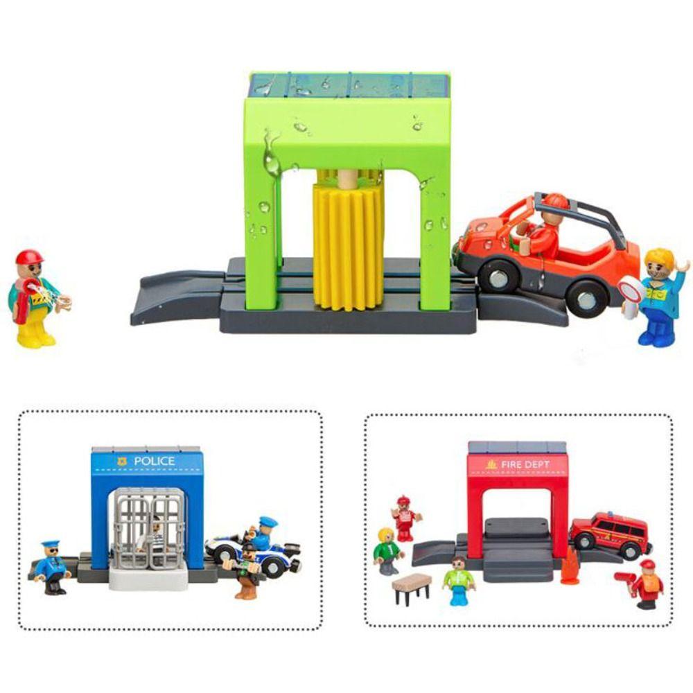 Building Blocks Connection Wooden Train Tracks Railway Toys  Kindergarten Toy