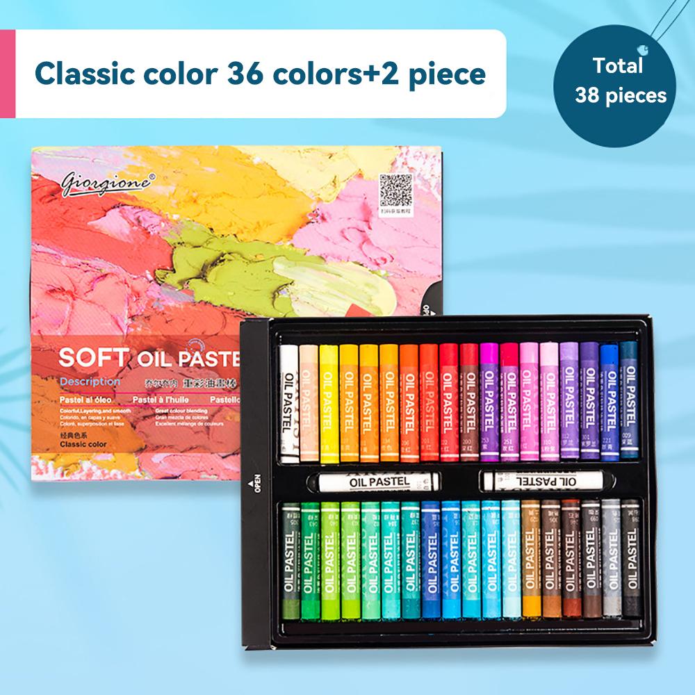 Artist Soft Oliepastel Set 12/25/38/50 Kleuren Professionele Schilderen Tekenen Graffiti Kunst Kleurpotloden Wasbaar Rond Niet-Toxisch Staven