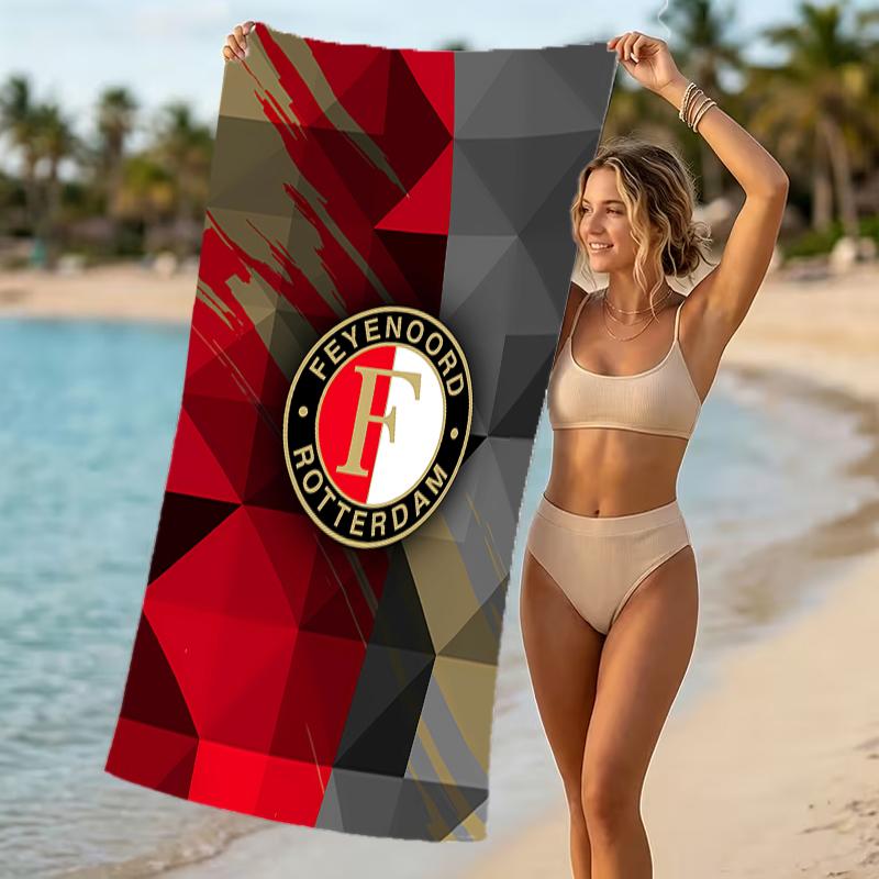 Beach Towel with Feyenoord Rotterdam logo Pattern - soft,absorbent,machine washable Lightweight&Modern,swimming,Travel Essentials