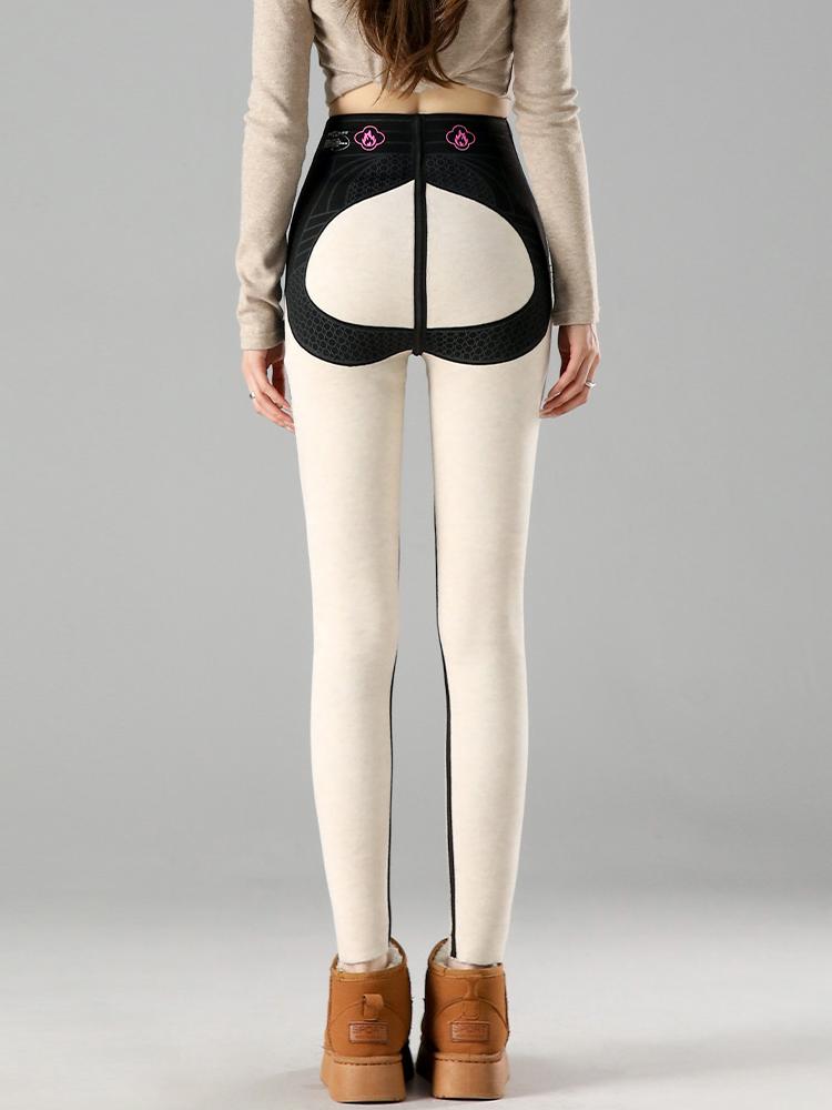 Podzim Zima Nové Fleece Zahuštěné Tykev Kalhoty Kašmír Hedvábné Žraločí Kalhoty Ženy Nosí teplé spodní Barbie legíny