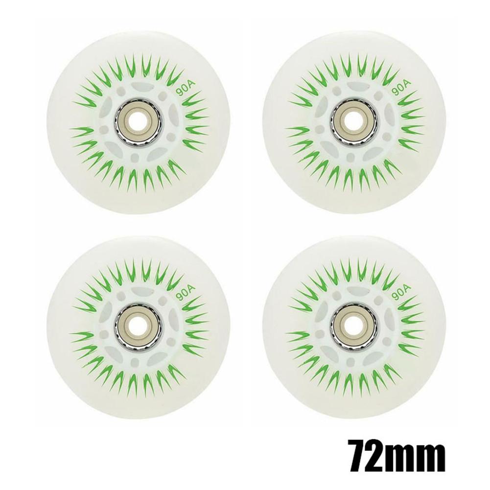 4pcs Outdoors Skate Wheels Pu Wheels Flash Inline Led Lighting Skating Wheels For Free Skate Sliding Roller Skating Shoes