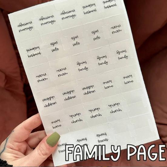 4 Sheets/Set Prayer Bible Tab Self-adhesive Bible Sticky Index Label Book Page Marker Sticker Bible Study Journaling Supplies Christmas Gift