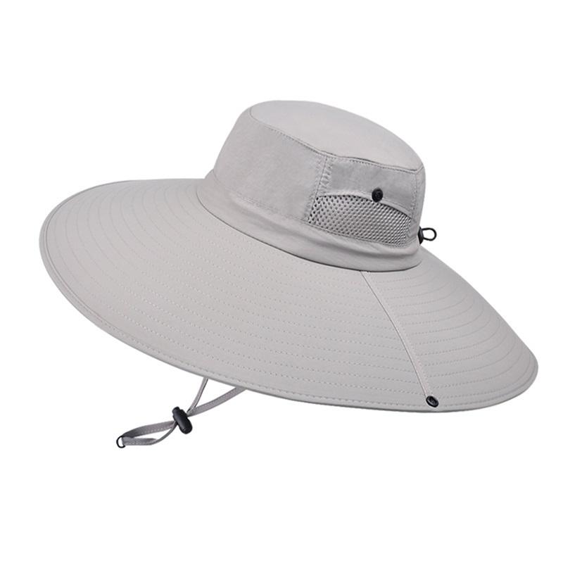 Mens Wide Brim Sun Hat Bucket Hat Breathable Waterproof Sun Protection Caps for Outdoor Hiking Camping Climbing