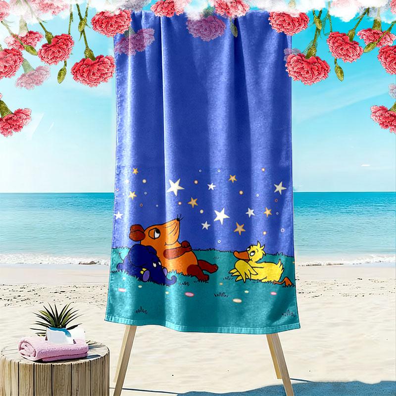 Die Maus Beach Towel, Large Soft Quick Dry Towel for Beach Camping Swimming