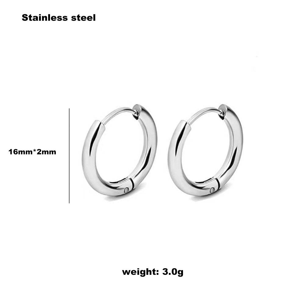 Trendy Geometric Stainless Steel Earrings: Pentagram, Heart, Square & Polygon Shapes