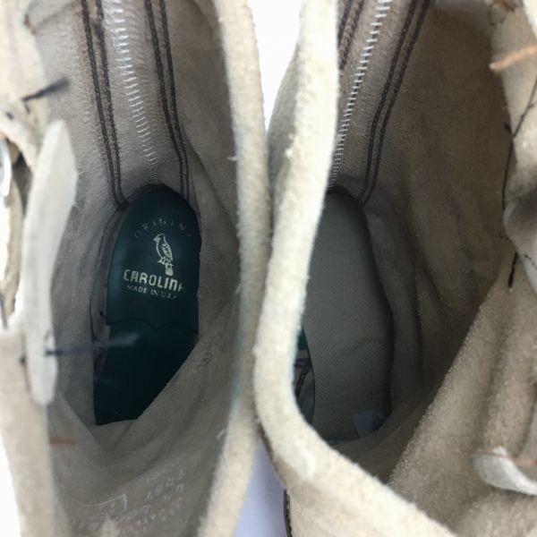 90s Vintage CAROLINA PT/91 Ocelová špička Inženýrské boty Velikost Cca. 23.524.5cm Béžové Boty(POUŽITÝ)