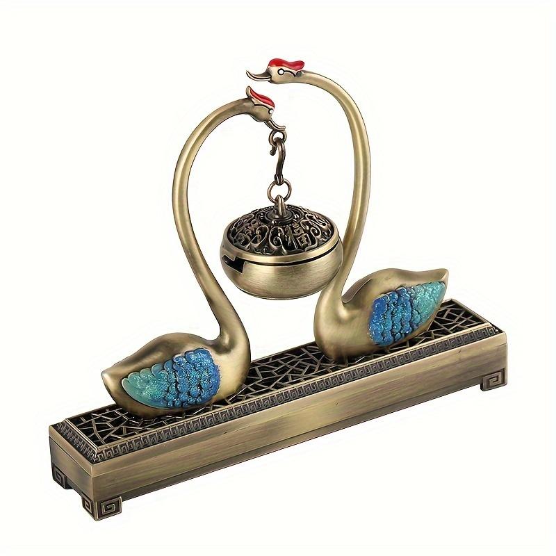 1PC Swan Lake Chinese Incense Dual-purpose Furnace Home Desktop Small Ornament