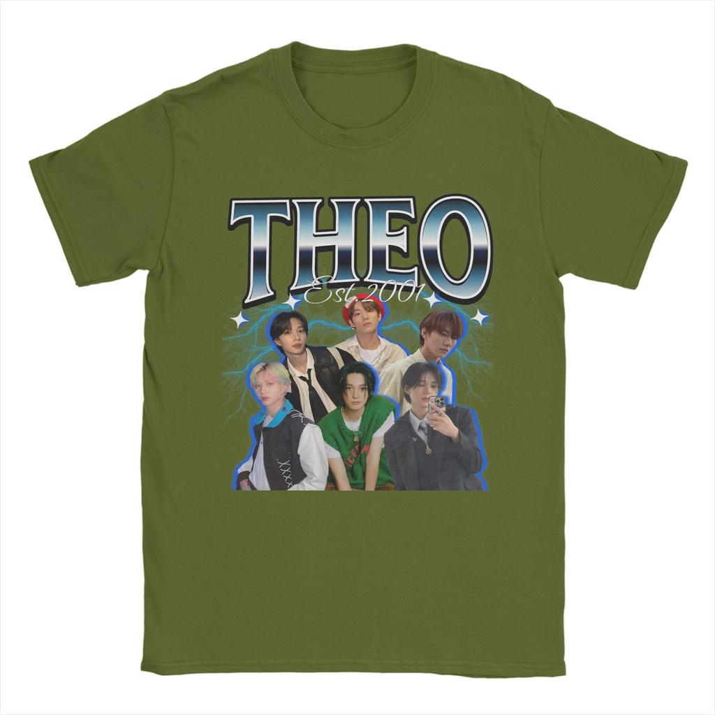 Theo P1Harmony Band Unisex T Shirts Fun Tee Shirt Short Sleeve Crewneck TShirts Cotton Big Size Tops