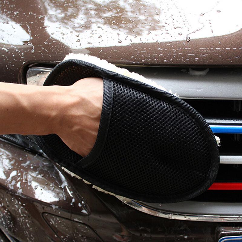 Glass Dust Household Gloves Coral Fleece Velvet Car Cleaning Sponge Wash Gloves